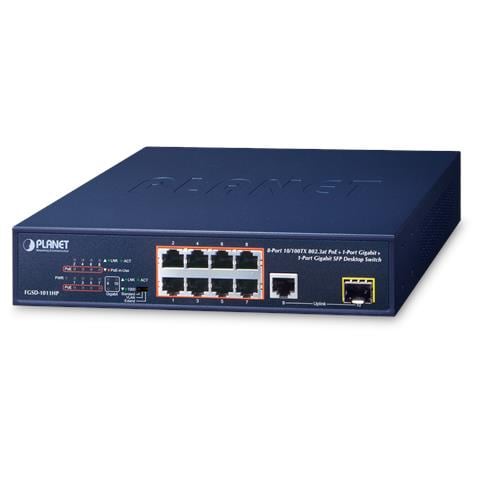 FGSD-1011HP switch di rete Non gestito Gigabit Ethernet (10/100/1000) Supporto Power over Ethernet (PoE) 1U Blu - Foto 1