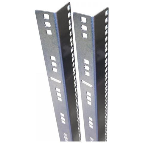 Coppia Montanti 19'' per Armadi Etsi 24U Colore Acciaio inossidabile - Foto 1