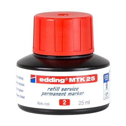 Edding MTK 25, Rosso, 25 ml, edding 21, 22, No.1, 400, 3000, 3300, 1 pz - Foto 1