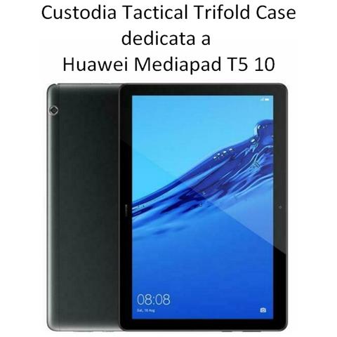 Tactical Custodia Originale Book Trifold Case Per Huawei Mediapad T5 10 Blu - Foto 2