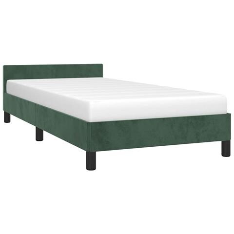 Giroletto senza Materasso Verde Scuro 90x200 cm in Velluto - Foto 9