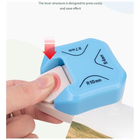 Taglierina Per Angoli Arrotondati In Carta 3 In 1 R4mm /r7mm /r10mm Multicolore - Foto 5