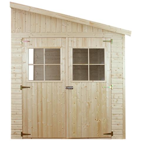 Casa Da Giardino In Legno Naturale (senza Parete Laterale) Con Pavimento Impregnato 514x211 Cm / 10 M² - Timbela M341+m341g - Foto 2