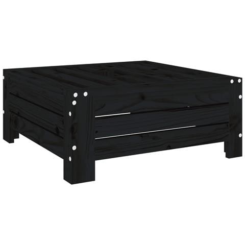 Copertura Per Base Ombrellone Nera In Legno Massello Di Pino - Foto 2