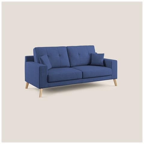 Danish Divano Moderno in Tessuto Morbido Impermeabile 186L x 91P x 95H cm Blu - Foto 1