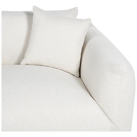 Divano 3 Posti Luvos Tessuto Bianco Sporco - Foto 2