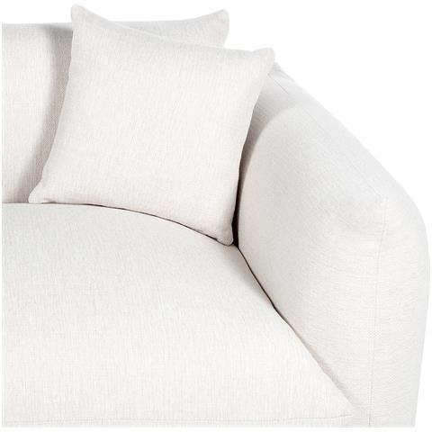 Divano 3 Posti Luvos Tessuto Bianco Sporco - Foto 14