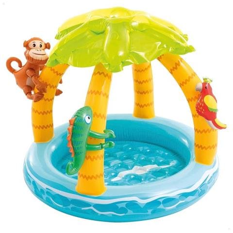 Trade Shop - Piscina Gonfiabile Baby Pool Palma 102x86 Cm 45 Lt Bambini 1-3 Anni Estate 58417 - Foto 1