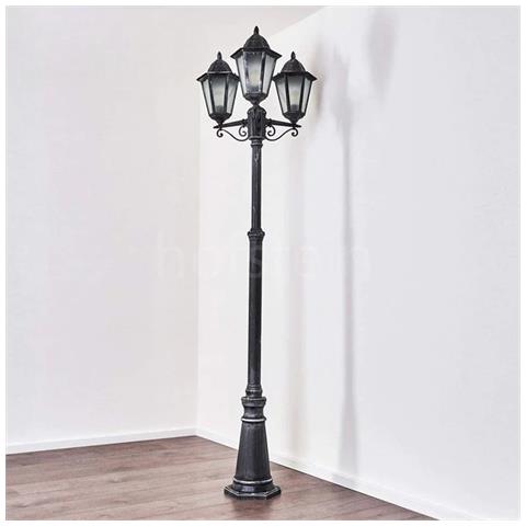 Lampione Per Esterno Arkadia 3 Luci In Lega Di Alluminio 49xh197 Cm - Foto 1