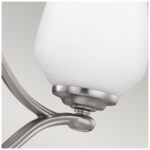 Lampadario Contemporaneo Vintner In Acciaio Nichel Satinato Vetro 3 Luci E27 - Foto 6