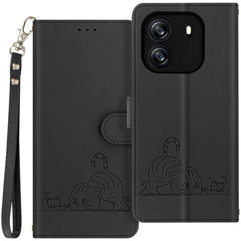 Custodia Per Blackview Wave 6c Stampa Gatto Portacarte E Supporto - Foto 1