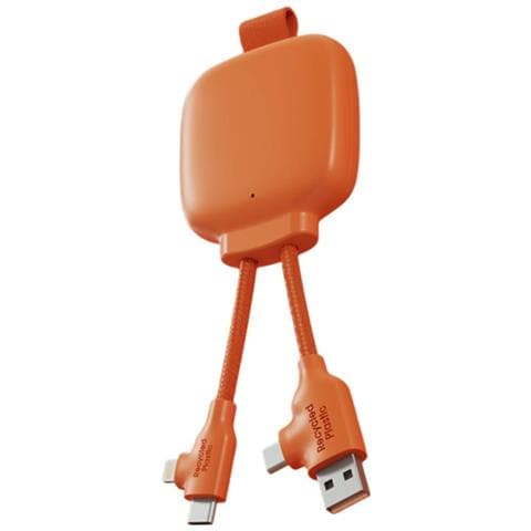 Powerbank Con Cavo Multiconnettore 3000mah, Arancione - Foto 2
