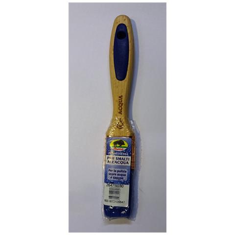 Pennello Per Smalti All'acqua Manico In Legno E Gomma Mis. 30 - Foto 1