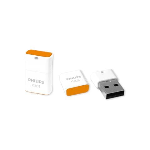 Pico Unità Flash Usb 128 Gb Usb Tipo A 2.0 Arancione, Bianco - Foto 2