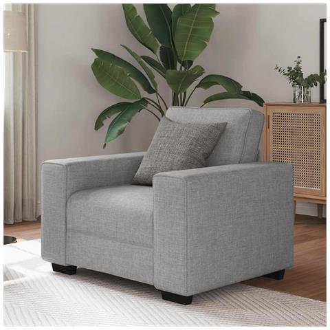 Divano Sedia Grigio Nuvola 55 cm in Tessuto - Foto 2