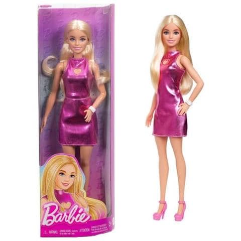 Barbie Fashionistas Bionda Con Abito Fuxia - Foto 1