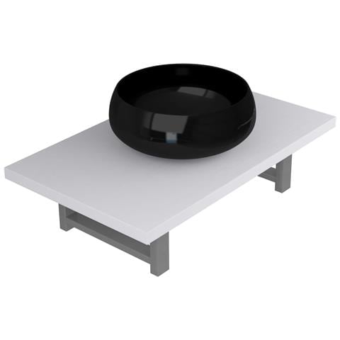 Set Mobili Da Bagno 2 Pz Ceramica Bianco - Foto 1