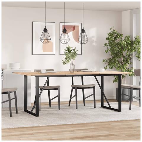 Telaio Gambe A O Per Tavolo Da Pranzo 160x80x73 Cm In Acciaio - Foto 8