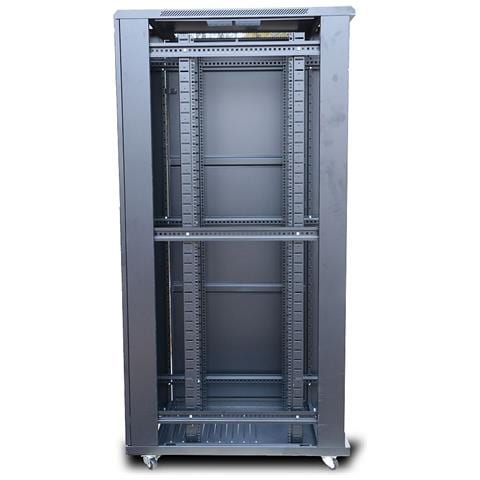 Extralink Armadio per montaggio su rack 42U 600x1000 Nero in piedi, Rack indipendenti, 42U, 1500 kg, Lucchetti, Griglie, Piedini regolabili - Foto 2