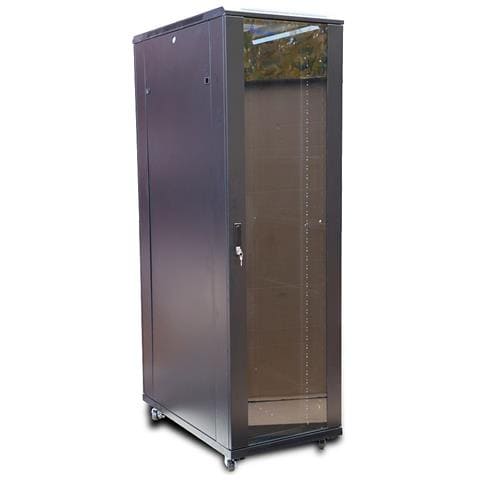 Extralink Armadio per montaggio su rack 42U 600x1000 Nero in piedi, Rack indipendenti, 42U, 1500 kg, Lucchetti, Griglie, Piedini regolabili - Foto 1