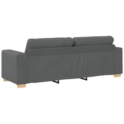 Set divano 3 pezzi grigio scuro con cuscini - Foto 9