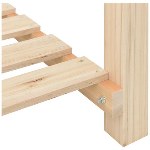 Fioriera da giardino con ripiano 71x37x76 cm in legno massello di abete - Foto 9