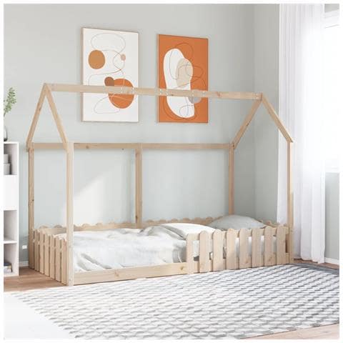 Giroletto per Bambini 90x190 cm in Legno Massello di Pino - Foto 2