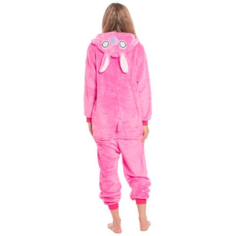 Pigiama Da Donna Tuta Intera Kigurumi Costume Stich Rosa 145-155 Cm S - Foto 2
