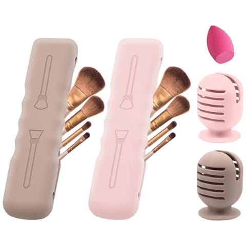 Custodia In Silicone Per Pennelli Da Trucco Porta Spugnette Per Trucco - Foto 1