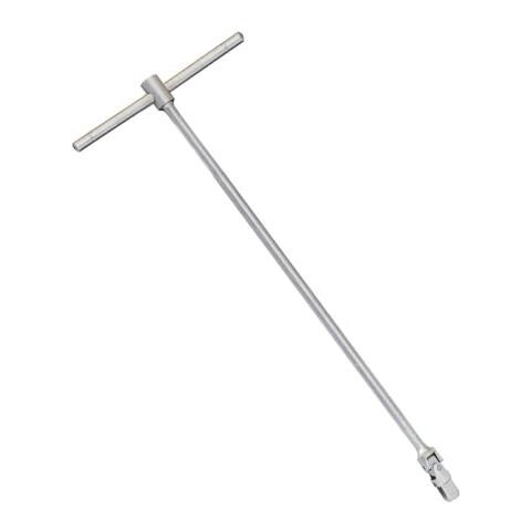 Chiave A T Lunga Con Snodo – Attacco 1/2” Maschio – Lunghezza 450 Mm – Acciaio Cromo Vanadio – Per Dadi E Bulloni In Posizioni Difficili – Manico A T Snodato Professionale - Foto 1