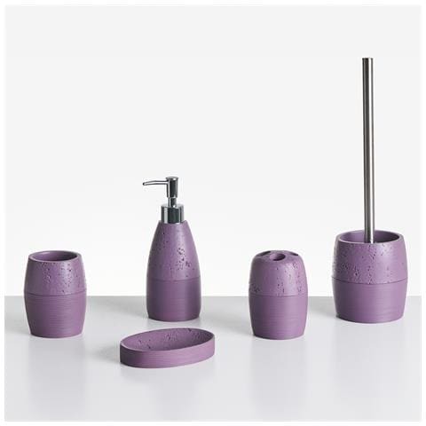 Set Da 5 Accessori Per Il Bagno Yarapa Viola - Foto 2