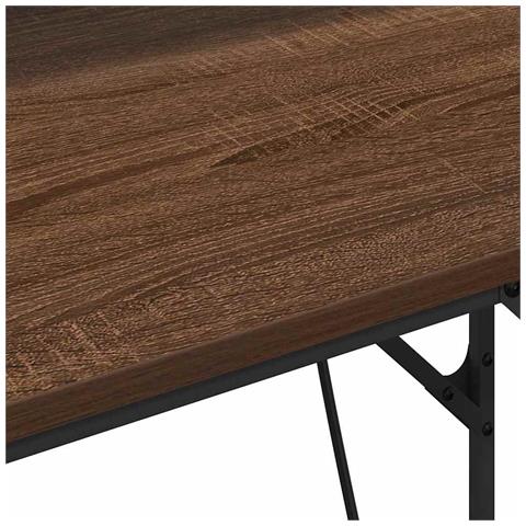 Scrivania Rovere marrone 100 x 50 x 86.5 cm Legno multistrato - Foto 9