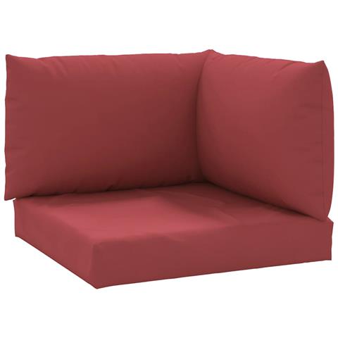 Cuscini per Pallet 3 pz Rosso Vino in Tessuto Oxford - Foto 1