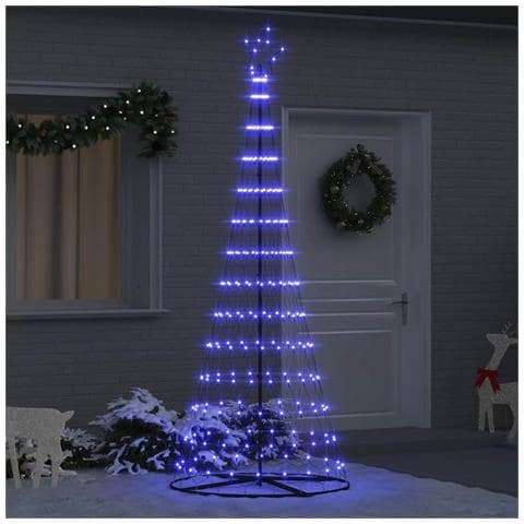 Albero di Natale LED con 290 LED Blu 100 x 100 x 250 cm Metallo - Foto 2