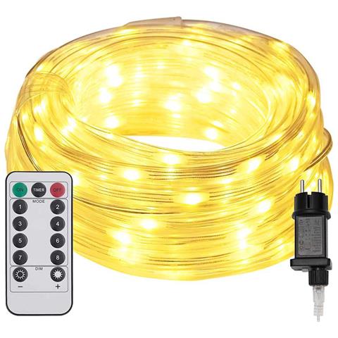 Luce a corda con 240 LED Bianco caldo 10 m PVC - Foto 1