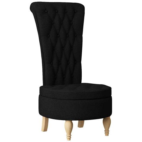 Poltrona Slipper Nero 56,5 x 70 x 110 cm Tessuto - Foto 1