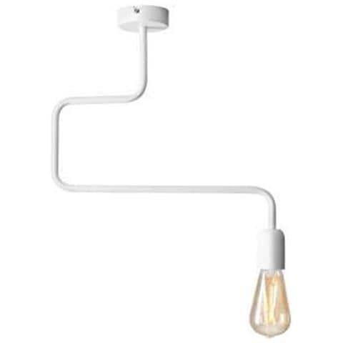 Plafoniera in metallo bianco 24 cm E27 - Foto 2