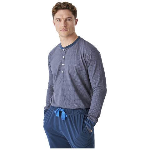 Pigiama Da Uomo In Cotone A Maniche Lunghe Jjb12 - Foto 3