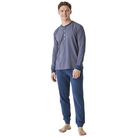 Pigiama Da Uomo In Cotone A Maniche Lunghe Jjb12 - Foto 1