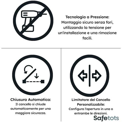 Bettacare Cancelletto Per Cani Elite Con Montaggio A Pressione, 171cm - 180cm, Bianco Opaco - Foto 2