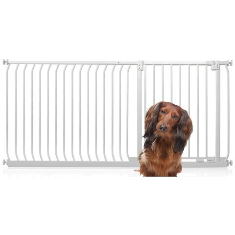 Bettacare Cancelletto Per Cani Elite Con Montaggio A Pressione, 171cm - 180cm, Bianco Opaco - Foto 1