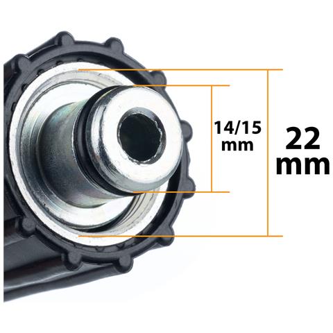 Tubo Alta Pressione 5m M22-qc - Click Connect, Oplot Nylon, 200 Bar | Compatibile Con Idropulitrice Lavor - Foto 8