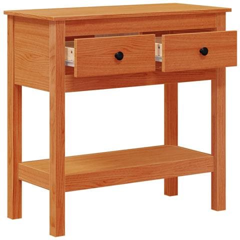 Tavolo consolle con cassetto Marrone cerato 75 x 35 x 75 cm - Foto 1