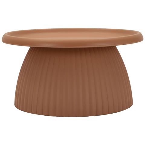 Tavolino Da Salotto Geax In Plastica Rossa Ø 70x35 Cm - Foto 1