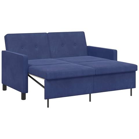 Divano letto Blu Polizia Tessuto - Foto 1