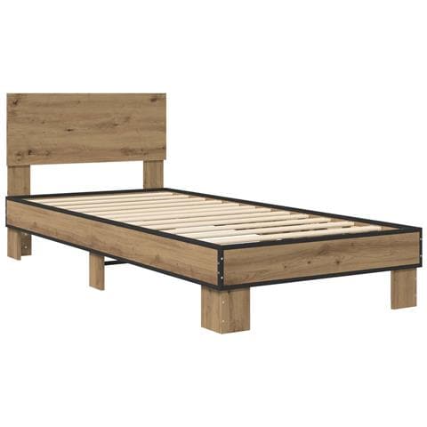 Struttura letto con testata Rovere Artigianale 80 x 200 cm - Foto 2