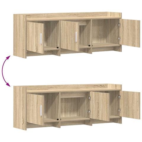 Mobile TV 130 x 33 x 47 cm Rovere Sonoma Legno ingegnerizzato - Foto 9