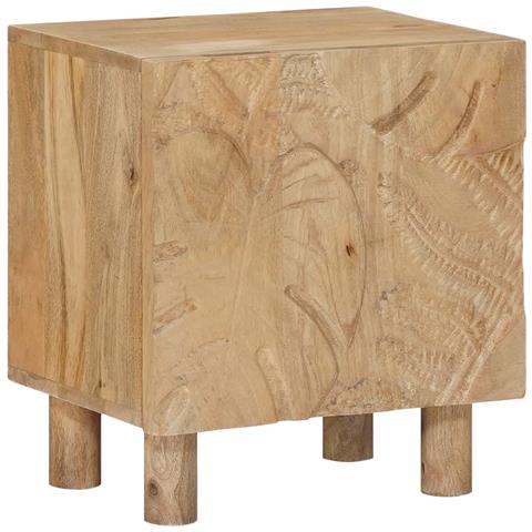 Comodino a muro fatto a mano Marrone Teak 40 x 30 x 45 cm - Foto 1