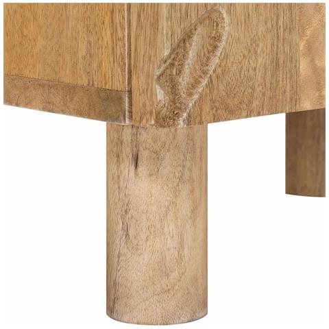 Comodino a muro fatto a mano Marrone Teak 40 x 30 x 45 cm - Foto 9