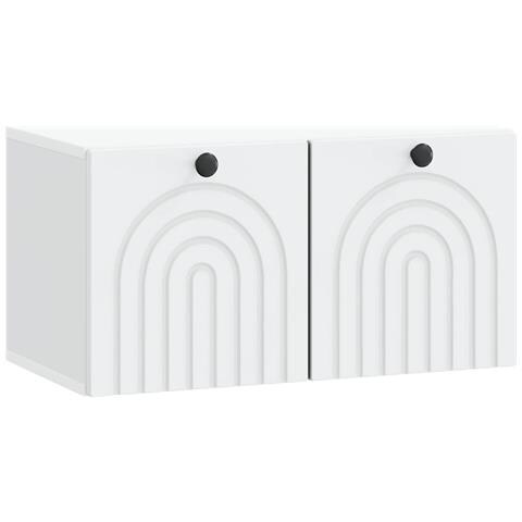 Mobile Porta TV da Muro Bianco 59,5 x 31 x 30 cm - Foto 1